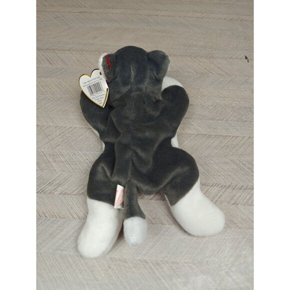 Ty Beanie Babies Nanook Husky Plush Dog 8" Gray White Stuffed Animal Collectible - Picture 3 of 5